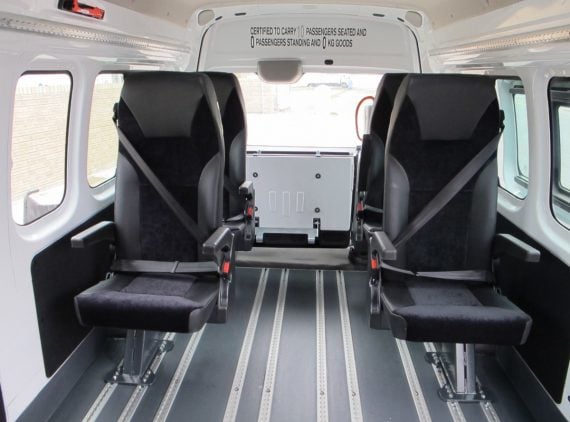 public transport taxi interior