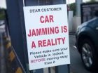 car jamming sign